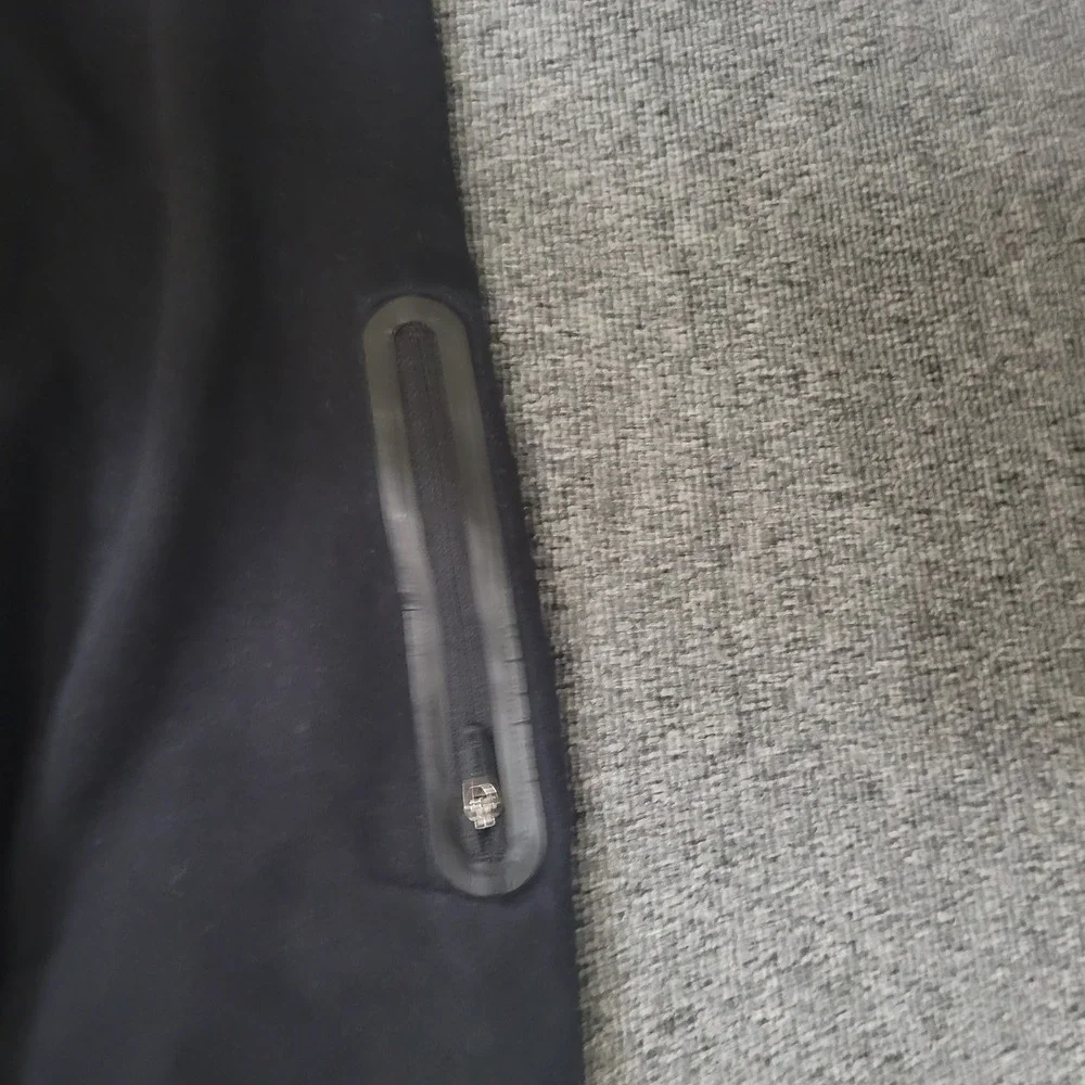 Reebok Large Jogger Pants Mens Black Tapered Bonded Zip Pocket Athletic‎